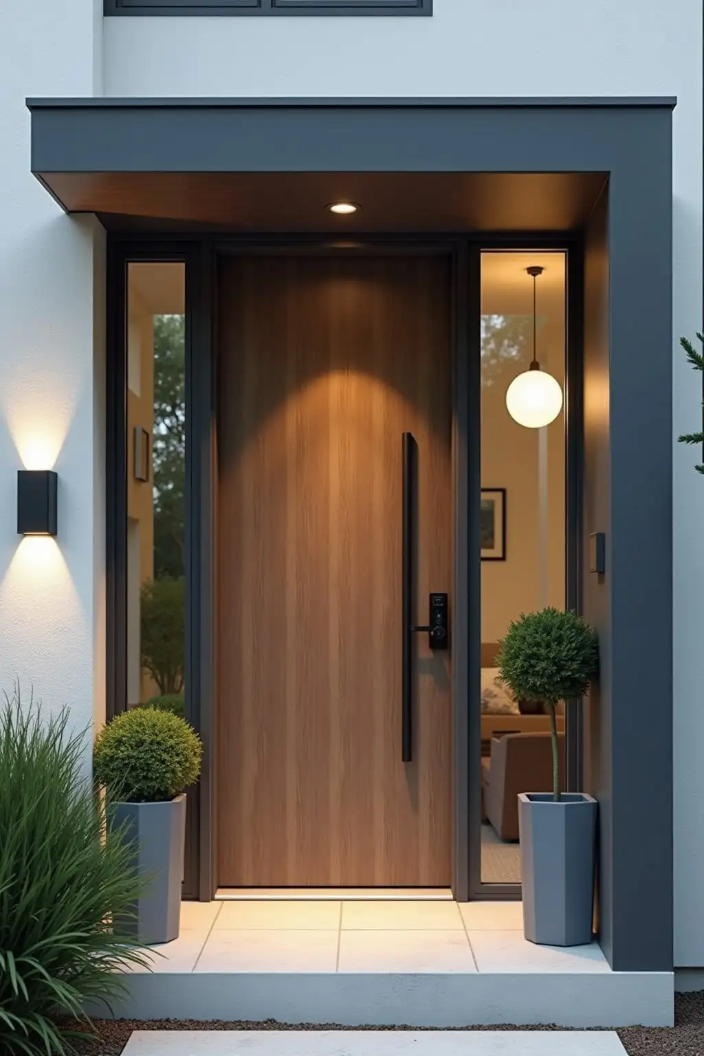 Best Selling Wood Grain Color Aluminum Alloy Entrance Door 3D Wavy Carved Heavy Duty Villa Hinged Doors Luxurious Front Doors