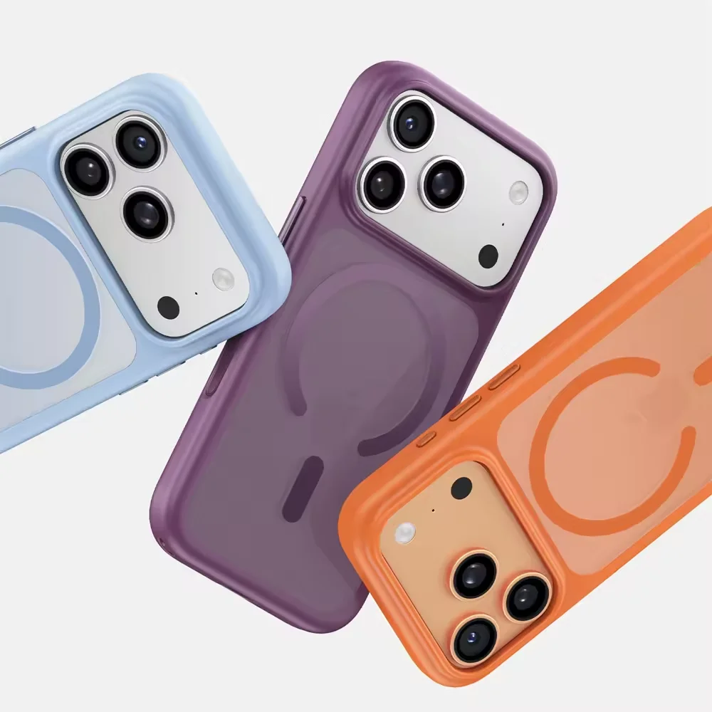 Luxury Matte Translucent Magnetic Case For iPhone 18 17 16 Pro Max 18Pro for Magsafe Wireless Charge Ai Camera Button Pc Cover