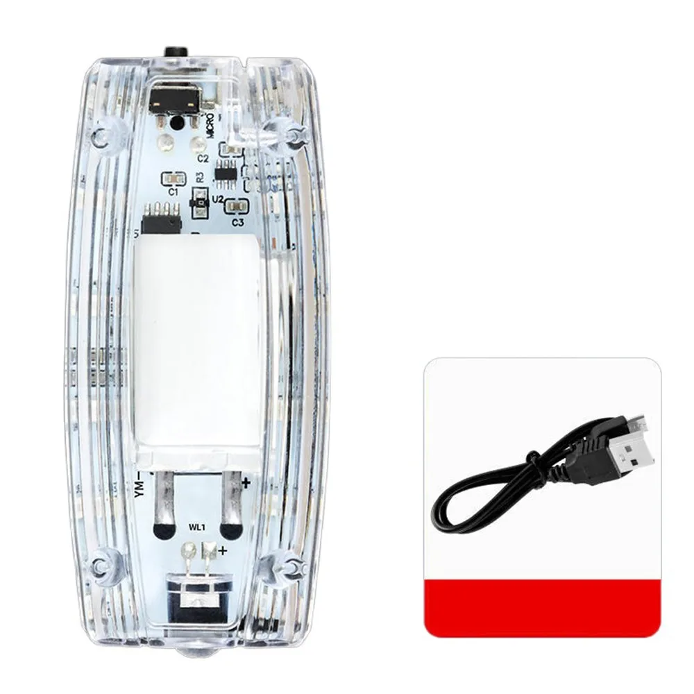 

4 Modes Police Shoulder Clip Light Flashing Safety Patrol Warning Safety Lights Portable with Clip Bike Tail Lamp Outdoors