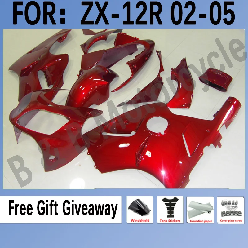 

NEW ABS Injection Mold Fairings for KAWASAKI ZX12R 02 03 04 ZX-12R 2002-2005 ZX 12R ZX 12R 02 03 04 05 Bodywork Fairings Set Red