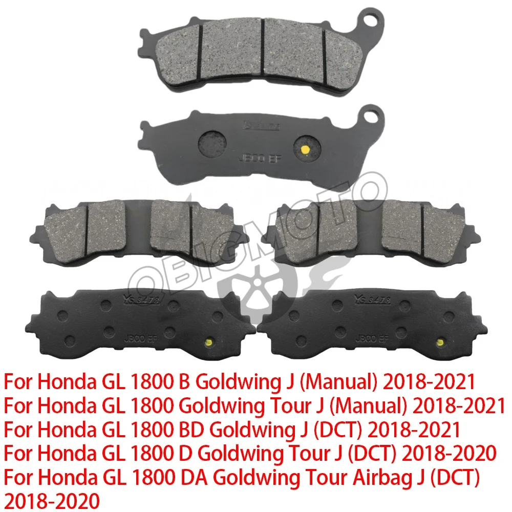 GL1800 Motorcycle Front Rear Brake Pad For Honda GL 1800 B BD D DA Goldwing Tour Airbag J Manual DCT 2018 2019 2020 GL-1800