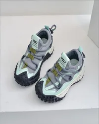 Children's One foot Fashion Sports 2024 Autumn New Boys' Non slip Leisure Shoes Girls' Student Football boot Green Pink Black