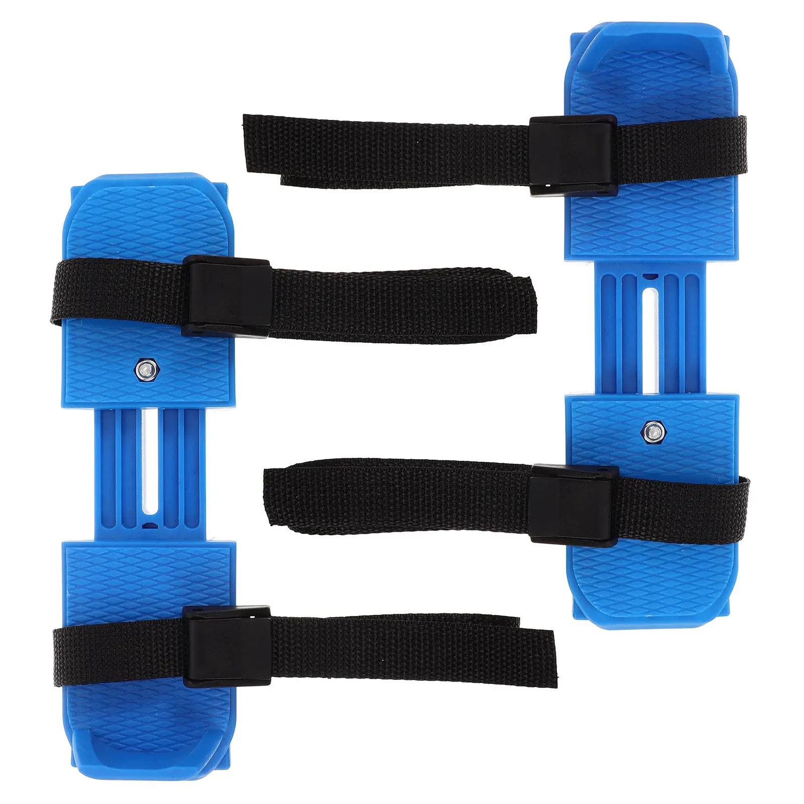 

1Pair Adjustable Ice Skates Junior Skater Double Runner Strap Fastening Protective Blade Covers Comfortable Upper