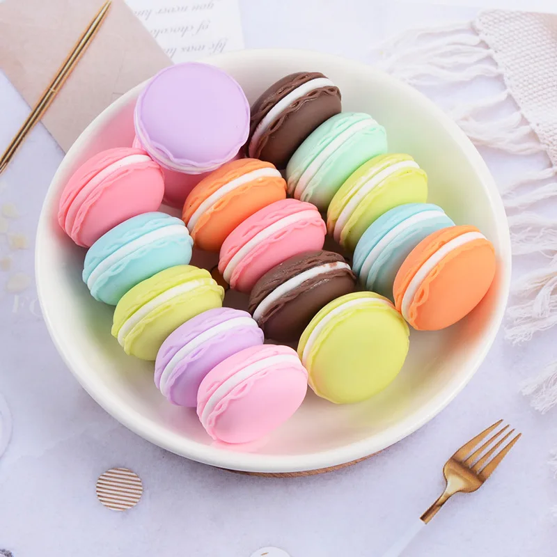 Cute Multicolor Macarons Simulated Cream Sandwich Cookie Pendant Women\'s Earrings Resin Accessorie Cartoon Jewelry Gifts for Her