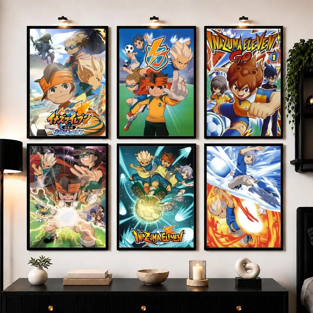 I-Inazuma Eleven Anime Poster High-Quality Textured Canvas Print Stylish Wall Mural For Bedroom Living Room Decoration Artwork