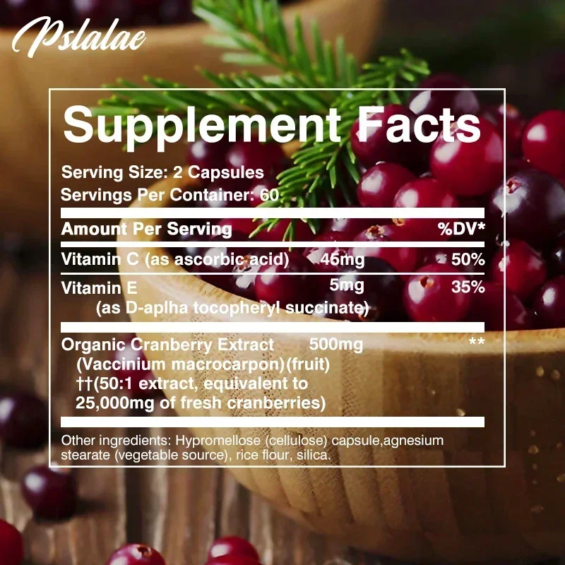 Cranberry Extract -  Supports Urinary System Health, Bladder Health Potent Antioxidant Rich Vitamin C