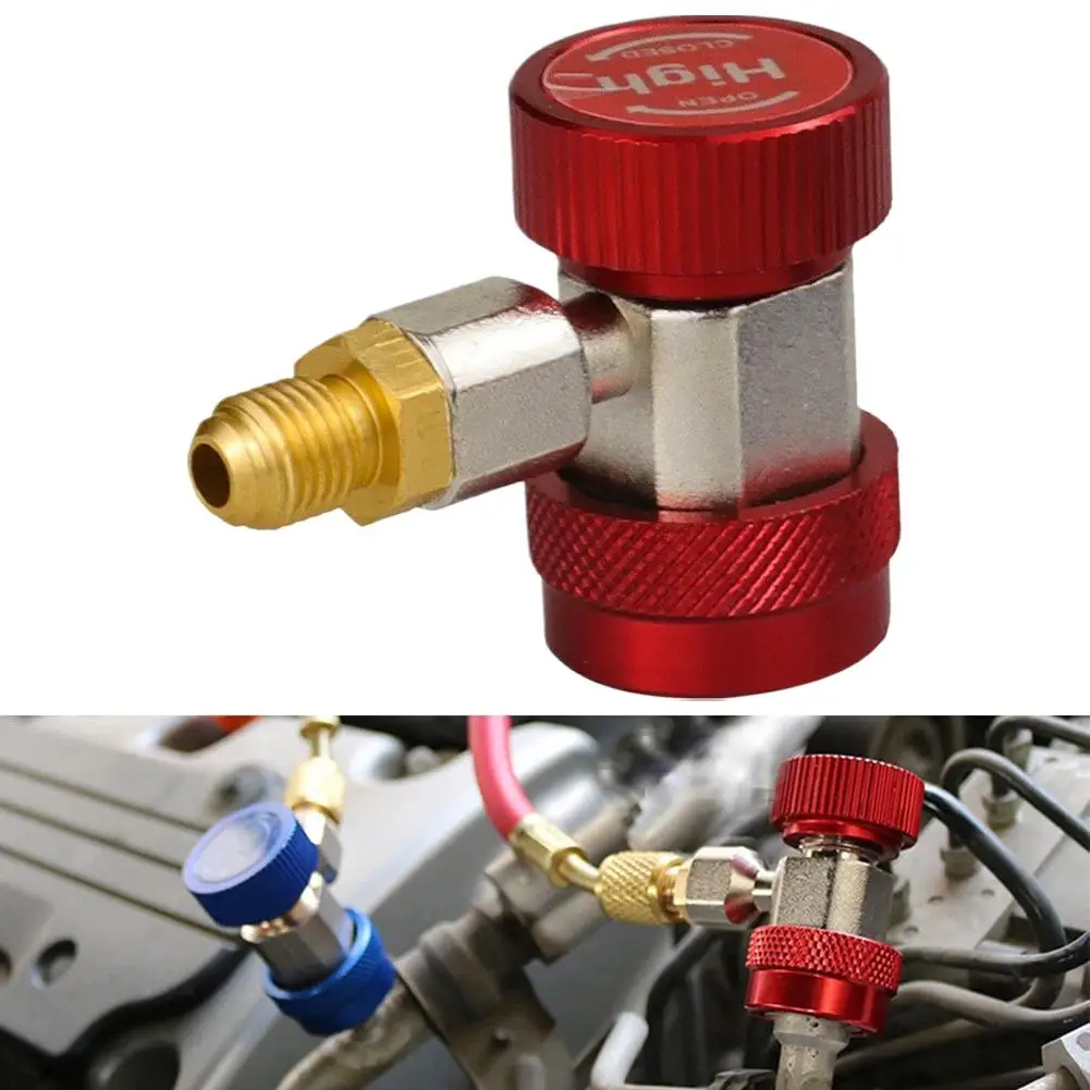 1Pc Superior Efficiency R134a Refrigerant Adapter Hose Fittings Accessories Pressure Conversion Couplers Low High A/C Autom Z7B1