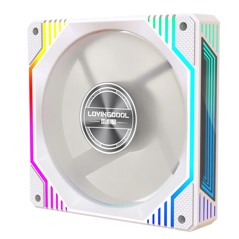 LOVINGCOOL Leili Cool specchio pro ventola del telaio 12 cm silenziosa grande volume d'aria ventola di raffreddamento con controllo della temperatura RGB