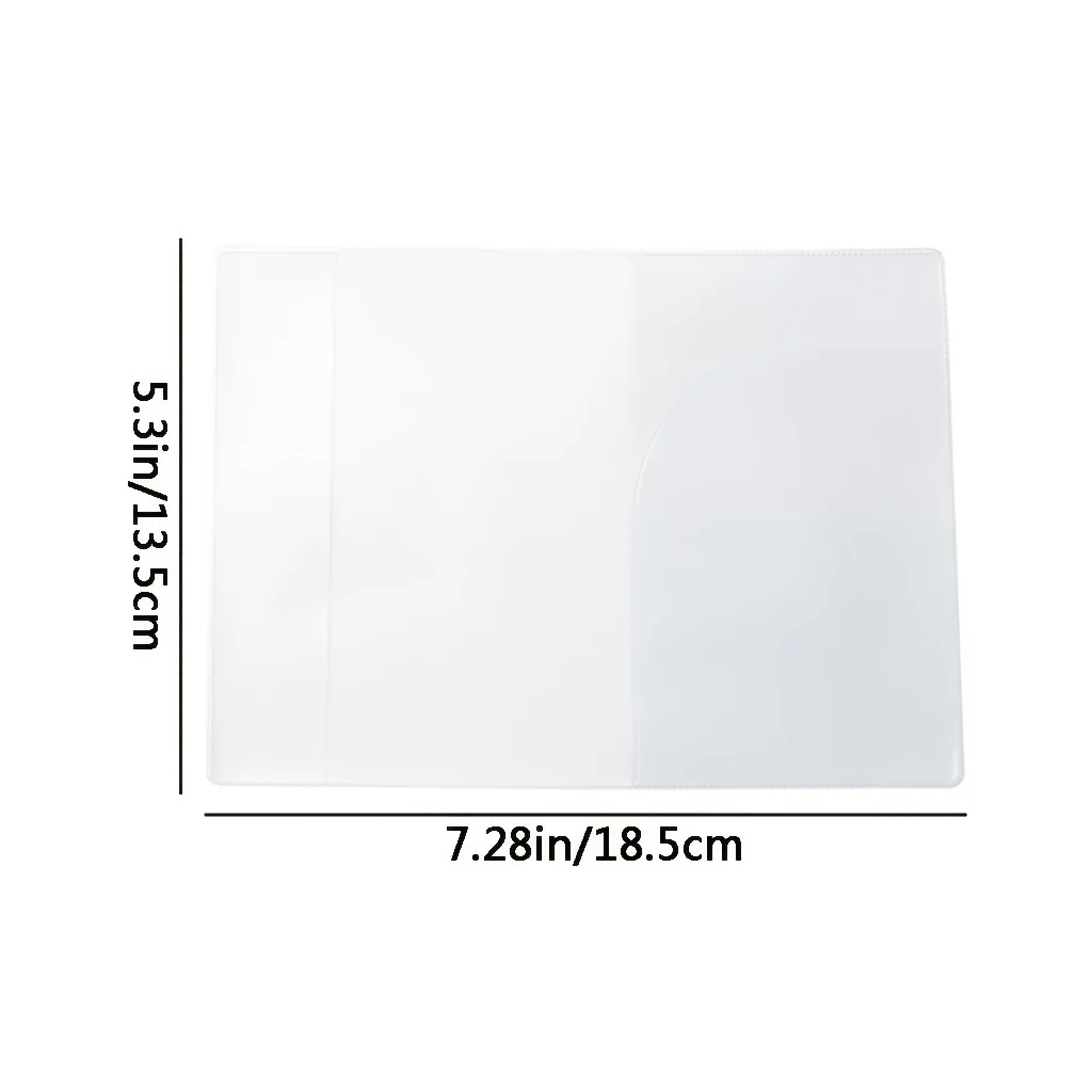 1-3PCS Passport Protective Cover Transparent Frosted, PVC Material Waterproof Document Case