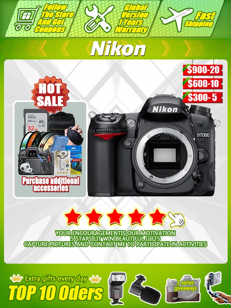 Nikon D7000 DSLR Camera APS frame 16.9 million pixels, full HD SLR camera