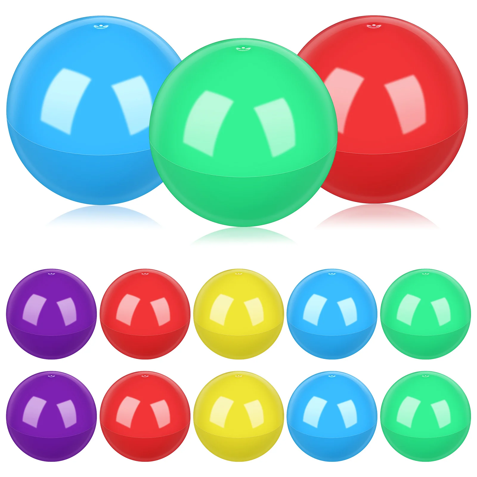 

50pcs Plastic Fillable Balls Colored Openable Storage Packaging For Candy Gift Diy Decorative Party Favors Vending Machine Use