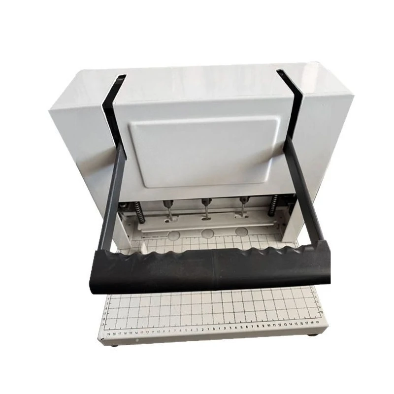 

Three-hole electric automatic file binding machine