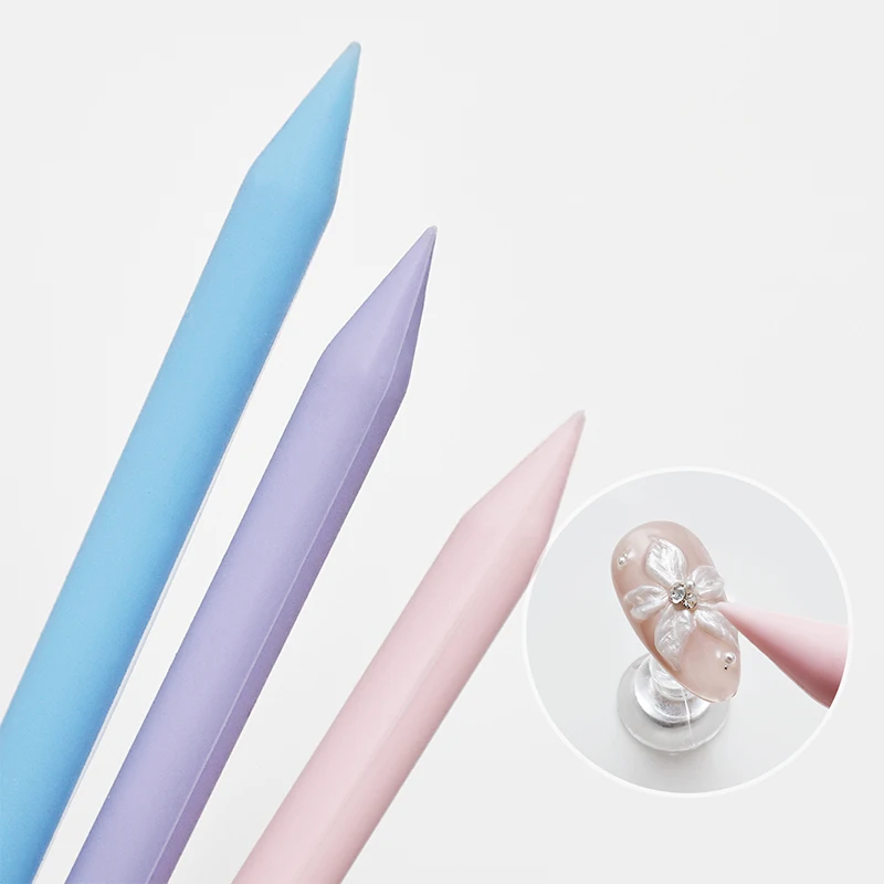 Dual-Head Silicone Stirring Rod Nail Sculpting Pen Multi-use Brush 3D Nail Art Gel Polish Color Mixing Stick Manicure Supplies