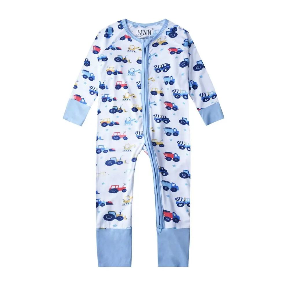 Two-piece fashion baby romper set, randomly selected Bamboo fibre baby romper, 0-24 months view 6