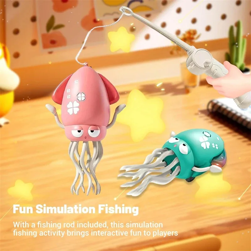 

TOPLIVING Mini Electric Dancing Squid Toy Automatic Obstacle Avoidance Rechargeable Upright Crawling Modes Music Gift For Kids