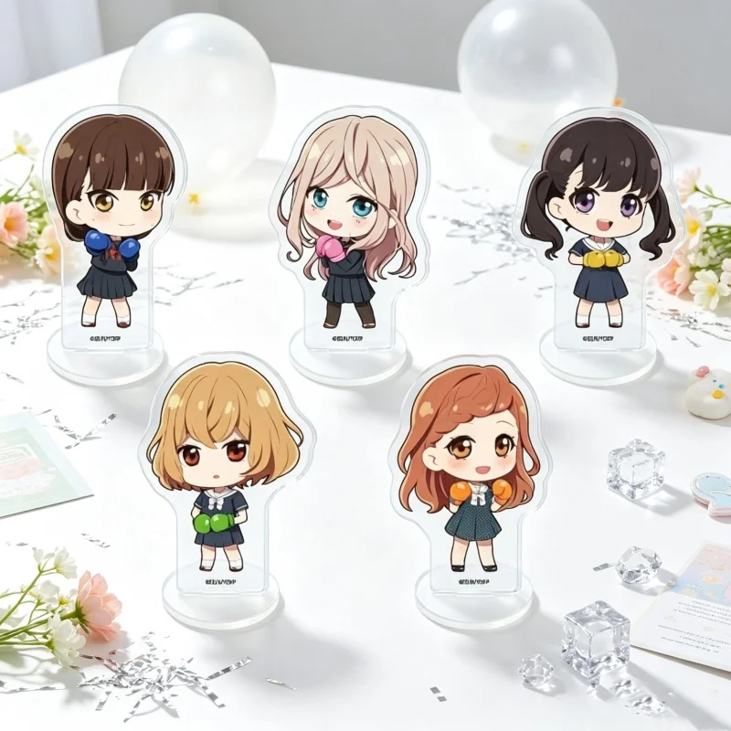 Acrylic Stand FigureYoung Ladies Don't Play Fighting Games Anime10CM Yu Inui/Aya Mitsuki/Yu Inui Keychain Desk Decoration Items