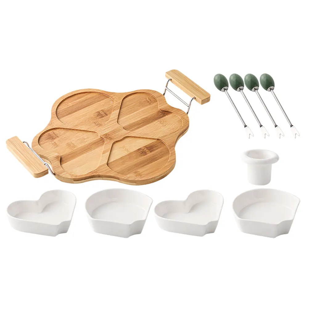 

Divided Serving Porcelain Fruit Plate Food Tray Snack Platters Containers Storage Bowl Ktv Food Container Home Snacks Dish