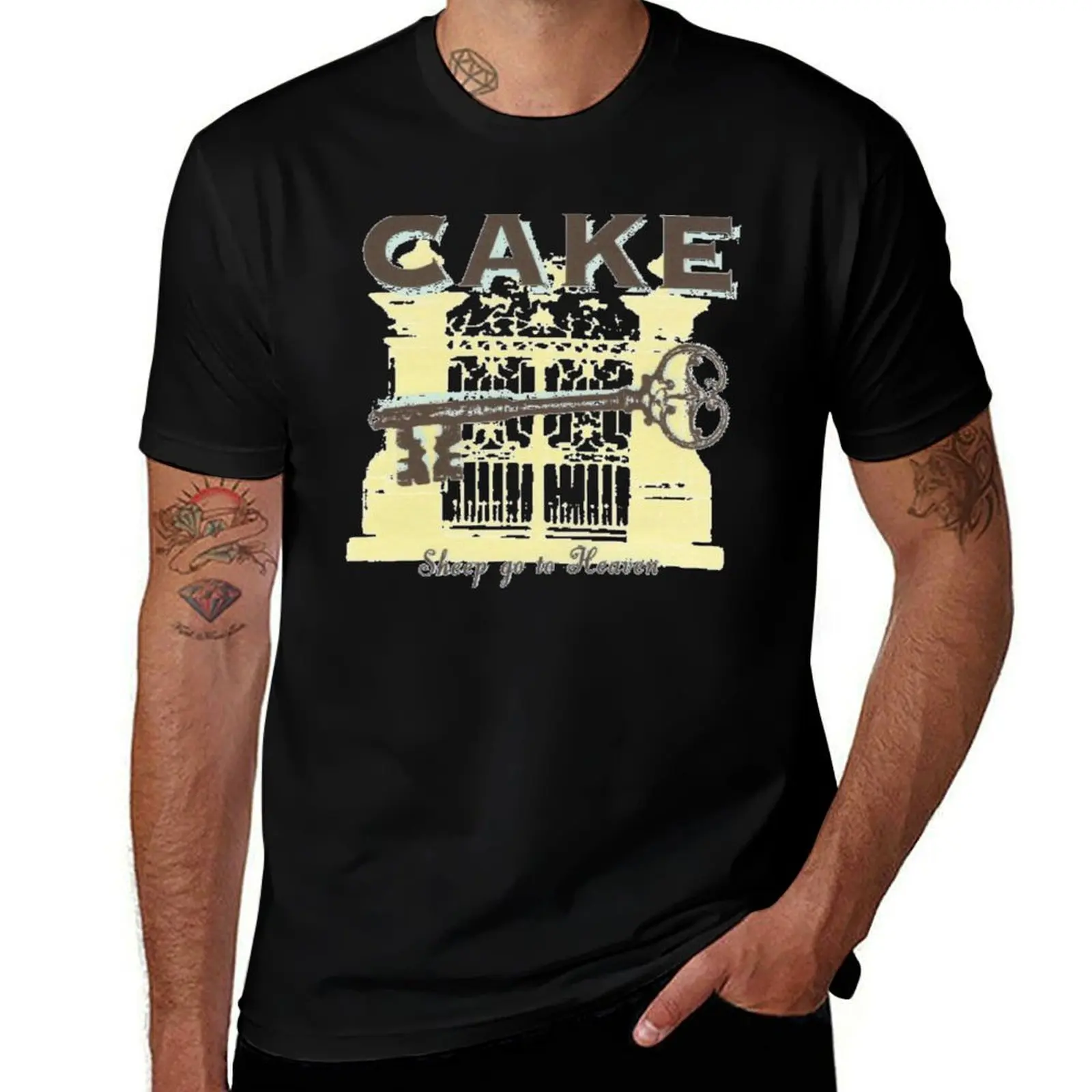 CaKe - ShEeP gO tO hEaVeN T-Shirt Retro Style Print Casual Top T-Shirt