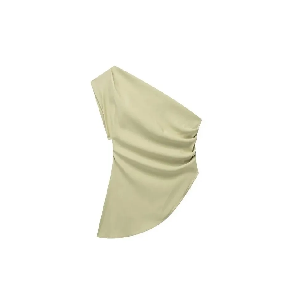 Asymmetric Tirt Women's Faion Trend Spicy Girl Cele Spring 2025 Other Material 00% New Ladies' Top Trendy Streetwear