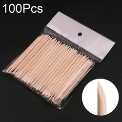 Orange Wood Sticks para Nail Art, removedor empurrador de cutícula, ferramenta de manicure e pedicure, vara natural, ferramentas de unhas, 10-200PCs