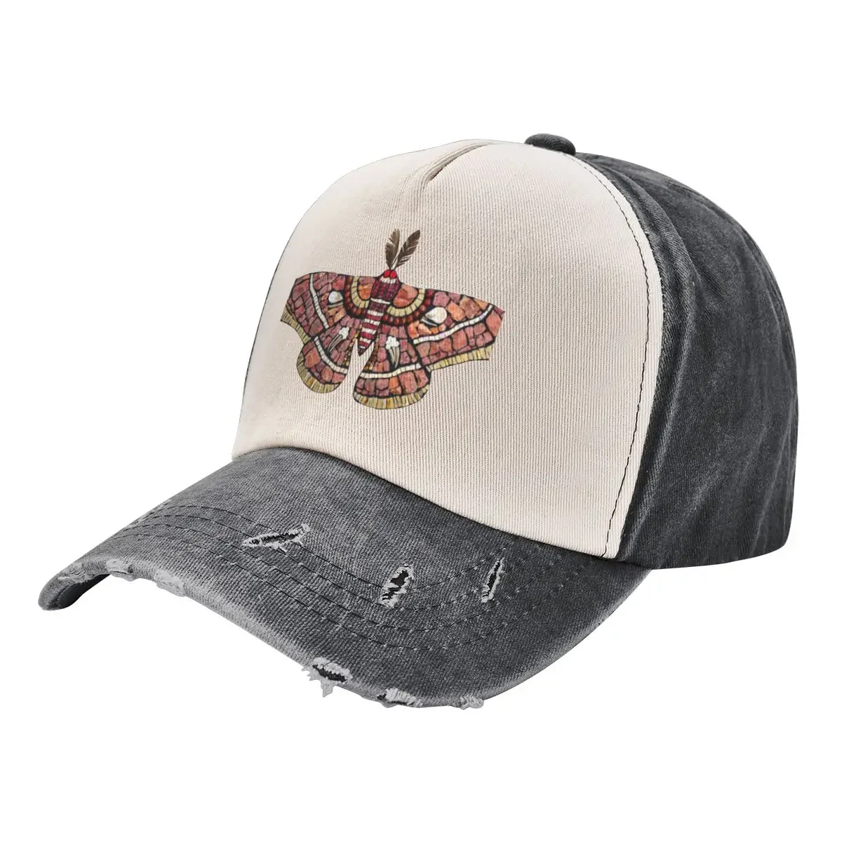 

Ceanothus Silk Moth Mosaic Baseball Cap Luxury Cap Kids Hat custom caps Golf Men's Luxury Women's