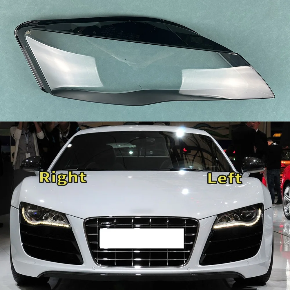 

For Audi R8 2007-2015 Front Headlamp Cover Transparent Mask Lamp Shade Headlight Shell Lens Replace The Original Lampshade