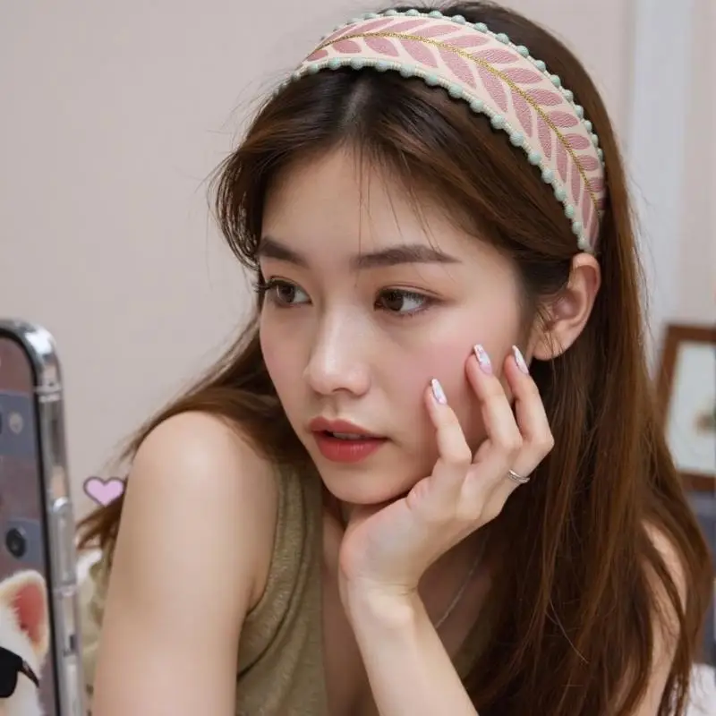 

652F Eye Catching Elastic Hair Band Breathable Headbands Multiple Color Gym Essential