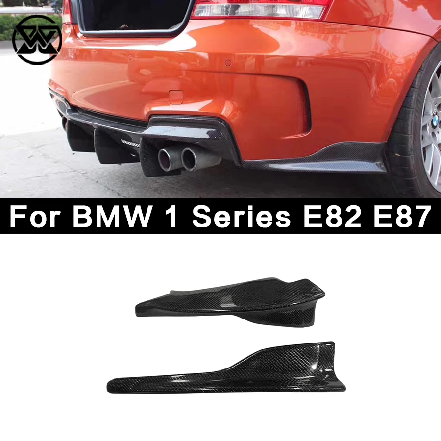 

For BMW 1 Series E82 E87 Carbon Fiber Rear Bumper Lip Diffuser Splitter Spoiler Aprons Flaps Canards Corner Body Kit