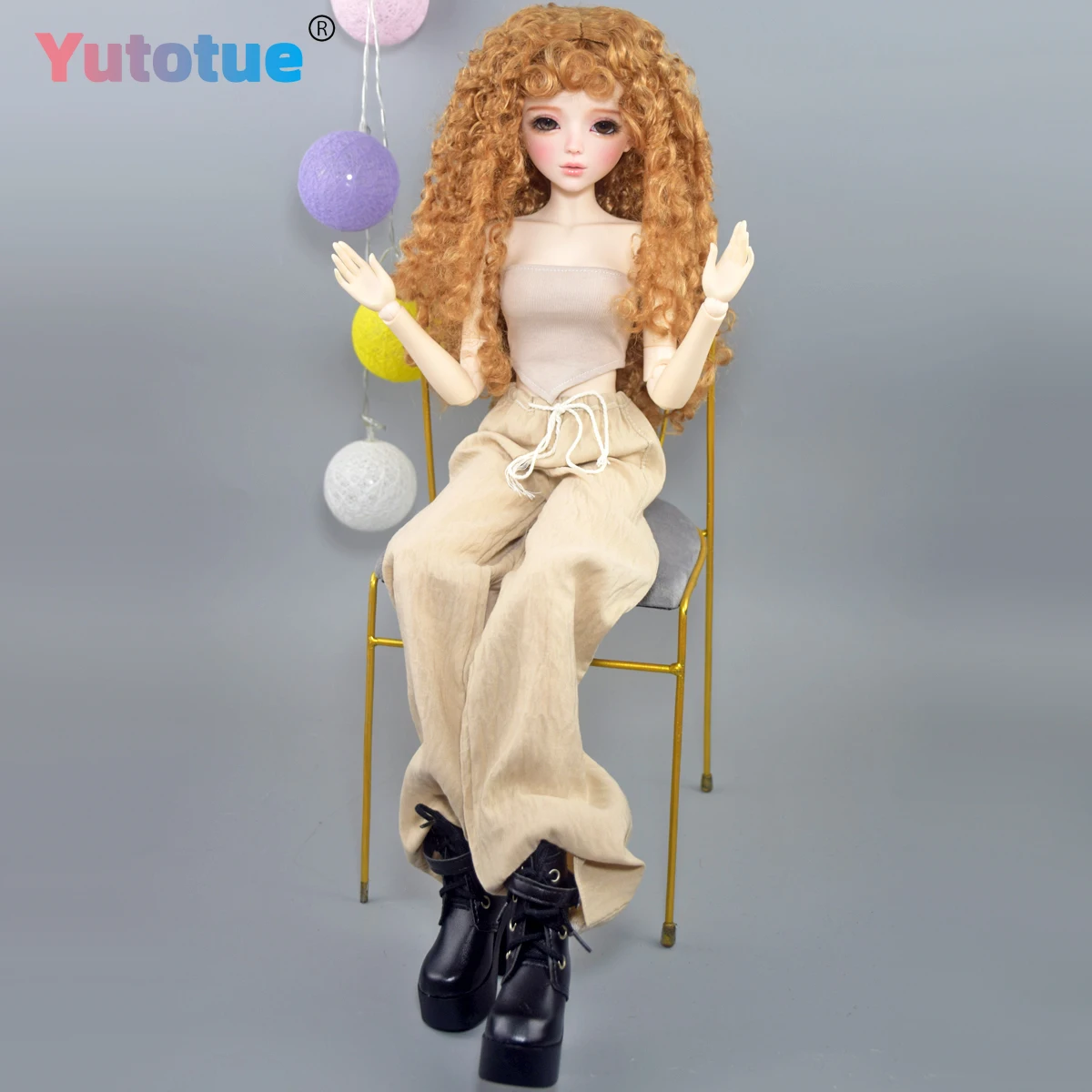 YUTOTUE 56 سنتيمتر الارتفاع أنثى دمية 1/3 BJD دمية لعبة نابض بالحياة للإزالة وتتسابق الباروكات عيون أفضل هدية #4