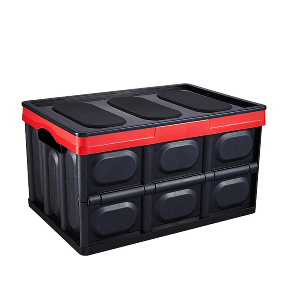 

Foldable Storage Trunk Organizer Large Capacity Containers Sports Equipment Camping Tools Grocery Beverages PP Material