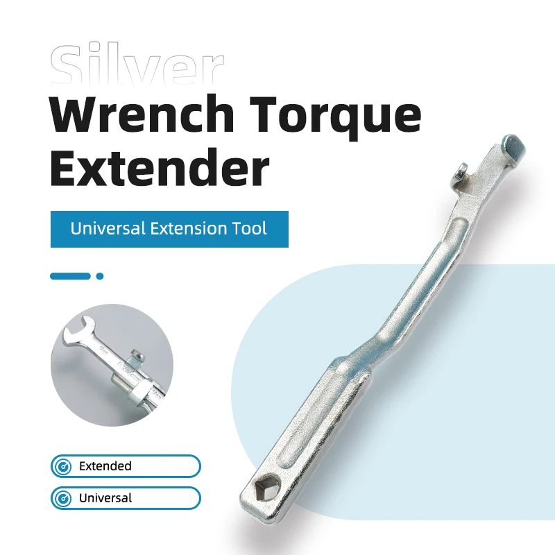1PC Extended Silver Wrench Torque Extender Universal Extension Tool Opening Extension Auxiliary Accessory Practical Repair Tool