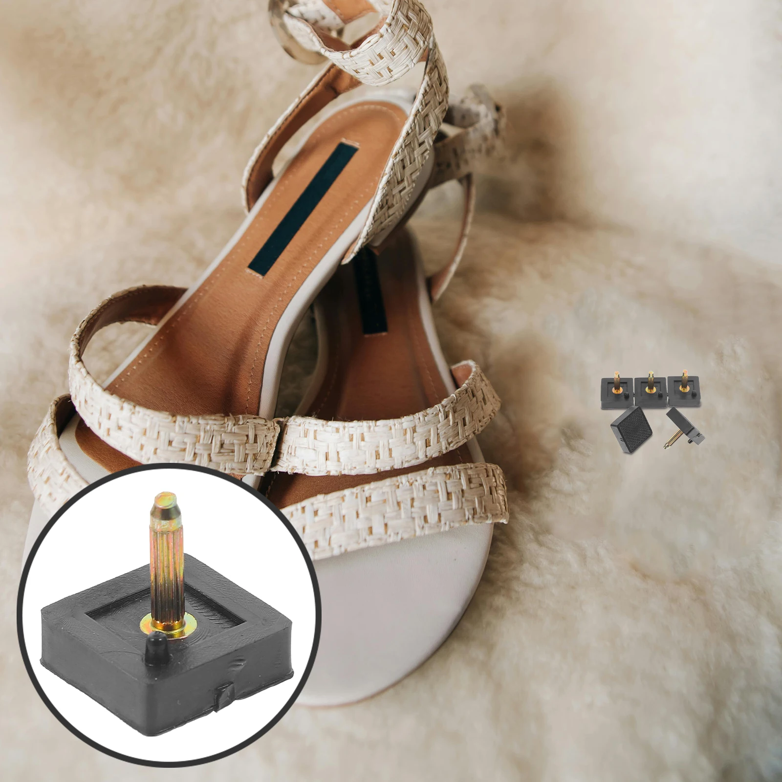 

Replacement Black Shoe Women Repair Bottom Pin for High Shoes Repair Tips Replacement Tips Heel Caps for High
