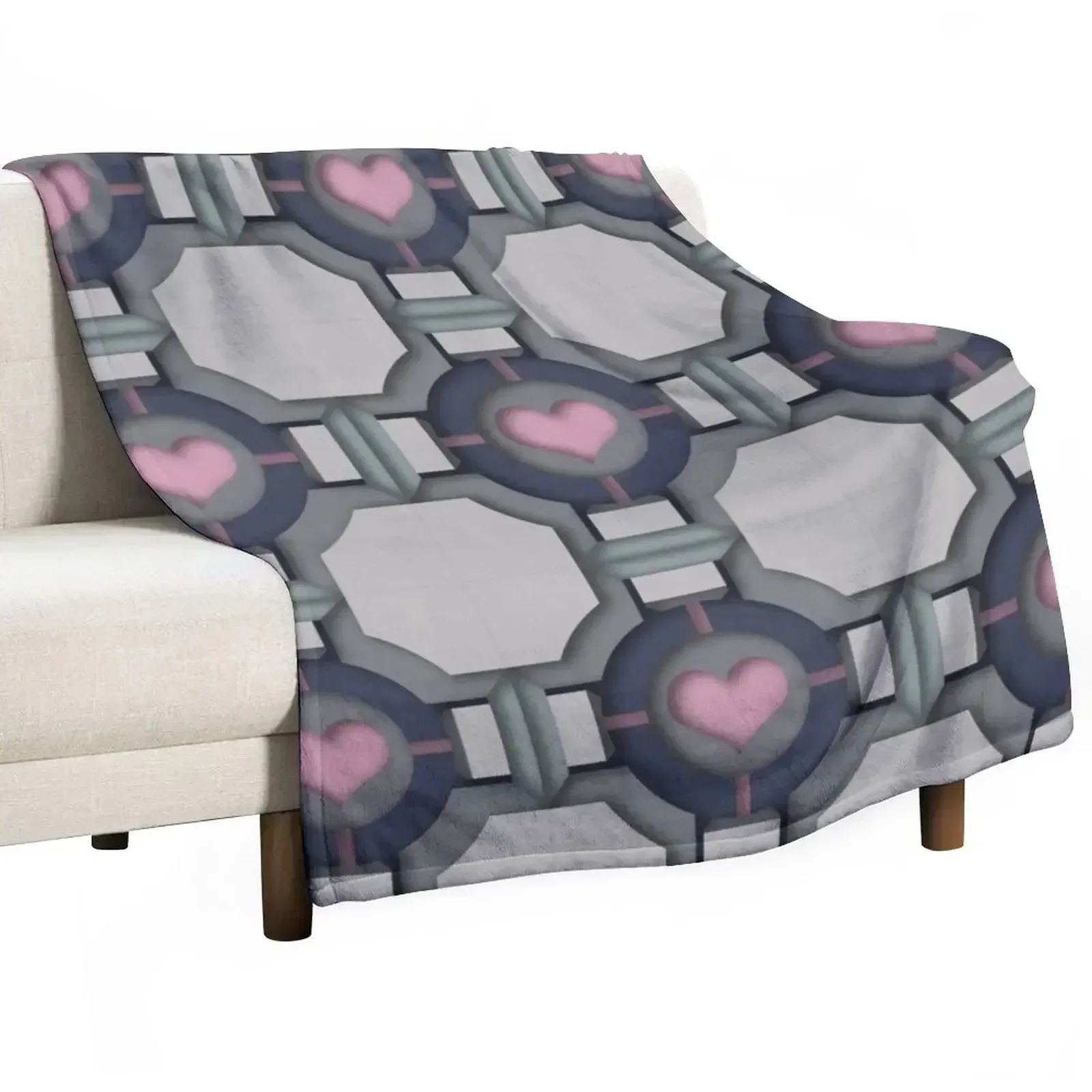 Companion Cube Throw Blanket Moving Furry Blankets