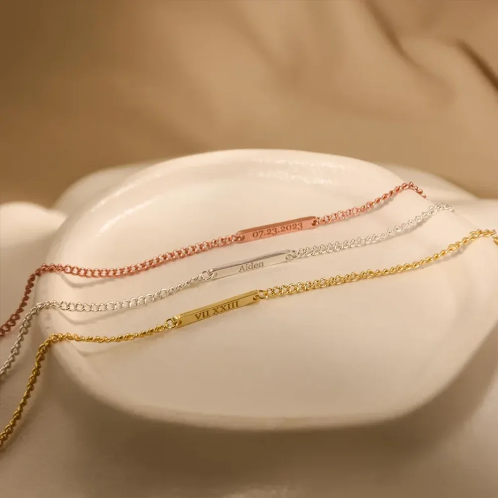 سوار مخصص مخصص بحروف الاسم، سوار مُسمى بحروف اسم من الفولاذ المقاوم للصدأ، هدية نسائية