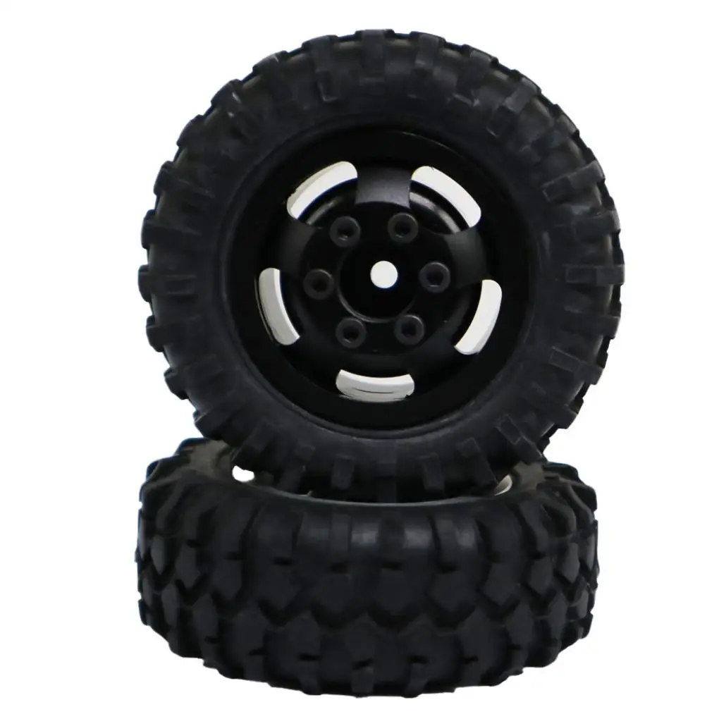 Velg ban mobil RC 1 24 Axial SCX24, velg roda plastik tahan lama, Aksesori Mobil RC suku cadang Upgrade perak