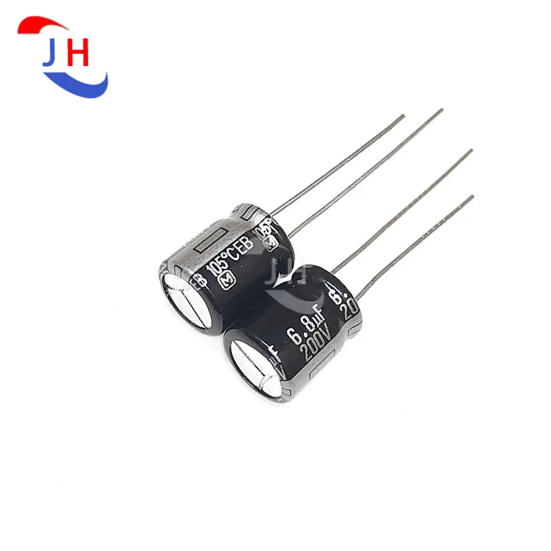 5/10/20PCS Aluminum Electrolytic Capacitor 200v6.8uf 10*12.5 EB High Frequency Long life 5.0mm Pin Distance 200V 6.8UF
