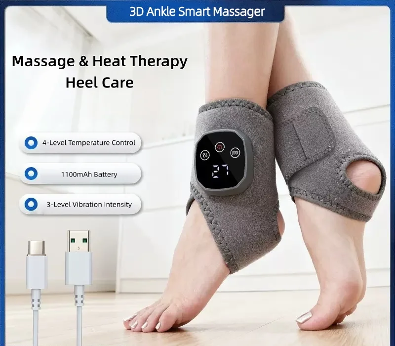 Electric Ankle Protector Wrist Massager Foot Brace Hot Compress Vibration Ankle Support Guard Band Heated Wrap Muscle Relaxation