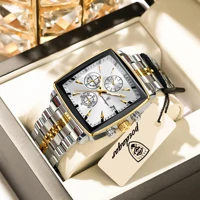 Reloj de Pulsera Masculino de Lujo POEDAGAR, Resistente al Agua, Luminoso, de Acero Inoxidable, Cronógrafo, con Fecha, Reloj de Cuarzo para Hombre