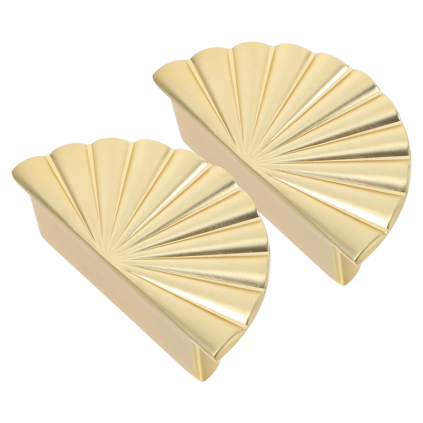 

2pcs Golden Handles For Cabinet Wardrobe Shoe Cabinet Door Zinc Alloy Drawer Pulls Smooth Surface Gold Handles For