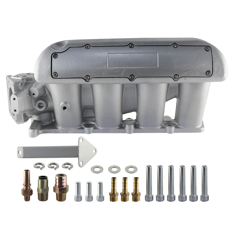 High Flow Aluminum Cast Intake Manifold For Mazda 3 MZR 2.0L/2.3L Turbo Engine 2004-2008/2003-2011 Performance Silver