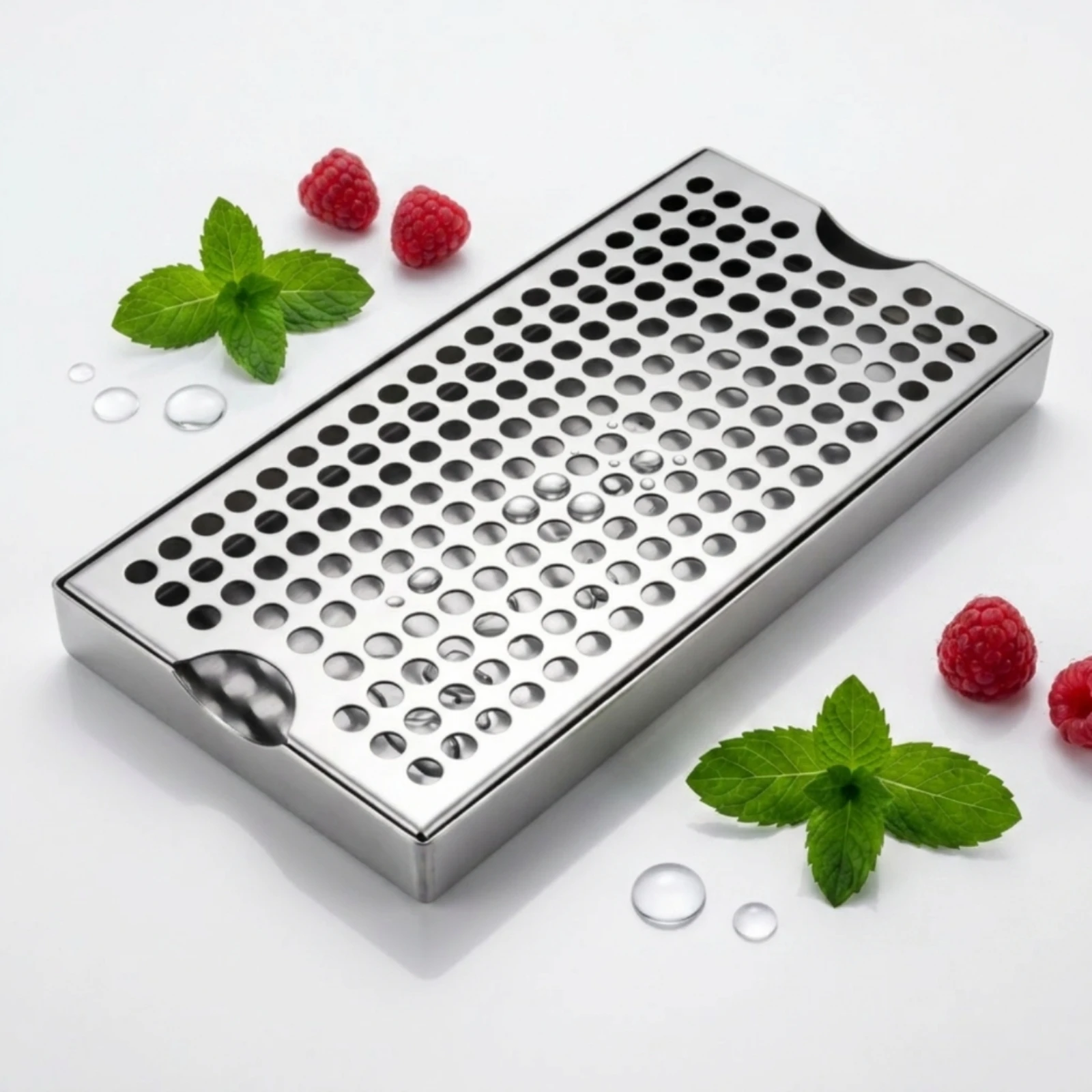 Stainless Steel Strainer - Beer Spill Tray Polished Tapped Beer