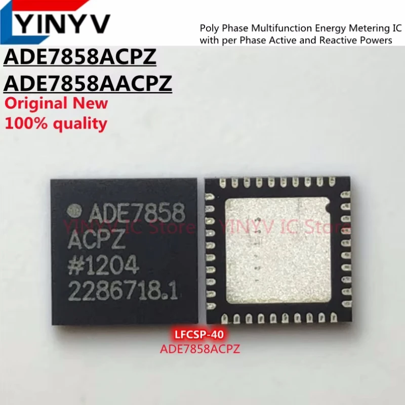 5PCS Poly Phase Multifunction Energy Metering IC ADE7858ACPZ ADE7858ACPZ-RL ADE7858AACPZ ADE7858AACPZ-RL ADE7858 LFCSP40 100%New