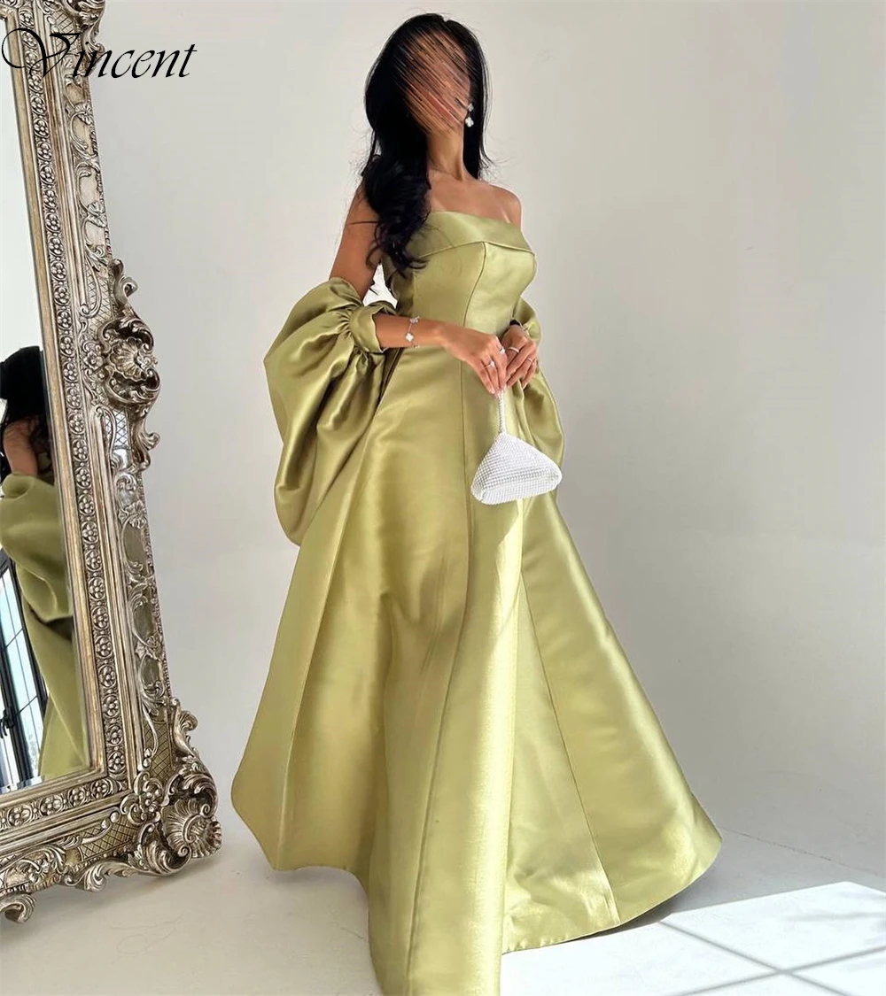 Customized Elegant Satin Evening Dress Modern Style Sleeveless Bespoke Occasion Gowns Classic A-Line Strapless Celebrity Gowns
