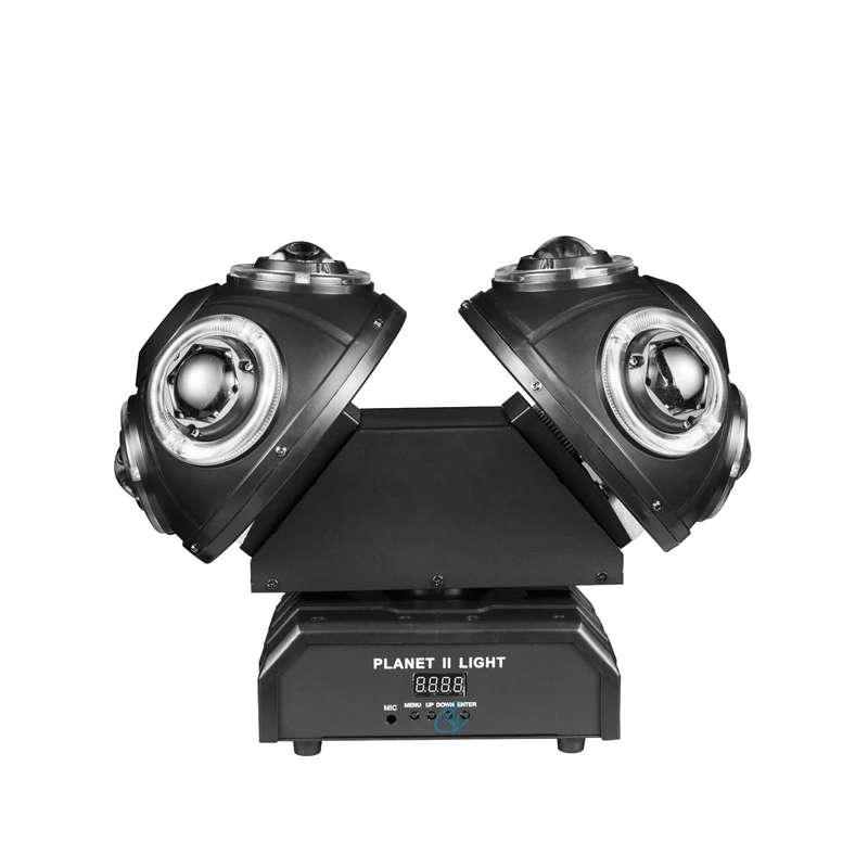 Disco Light LED RGB 120W Double Arm Moving Head Light Red & Green Laser DMX512 Bar DJ Party Show Lamp