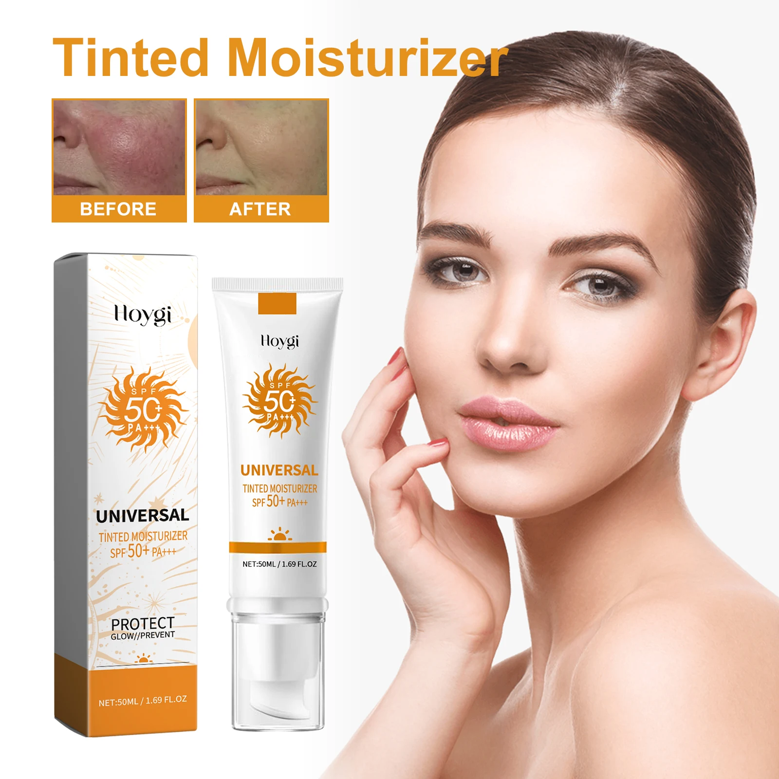Hoygi Sunscreen whitening face sunscreen isolation makeup base moisturizing refreshing UV sunscreen Skin Whitening Cream