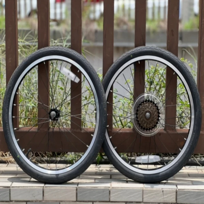 For Dahon D6 Bike Wheel Anti-slip Aluminum Alloy Wheel Rims Anti-slip Durable Bicycle Wheel Cycling Smooth Bicycle Parts