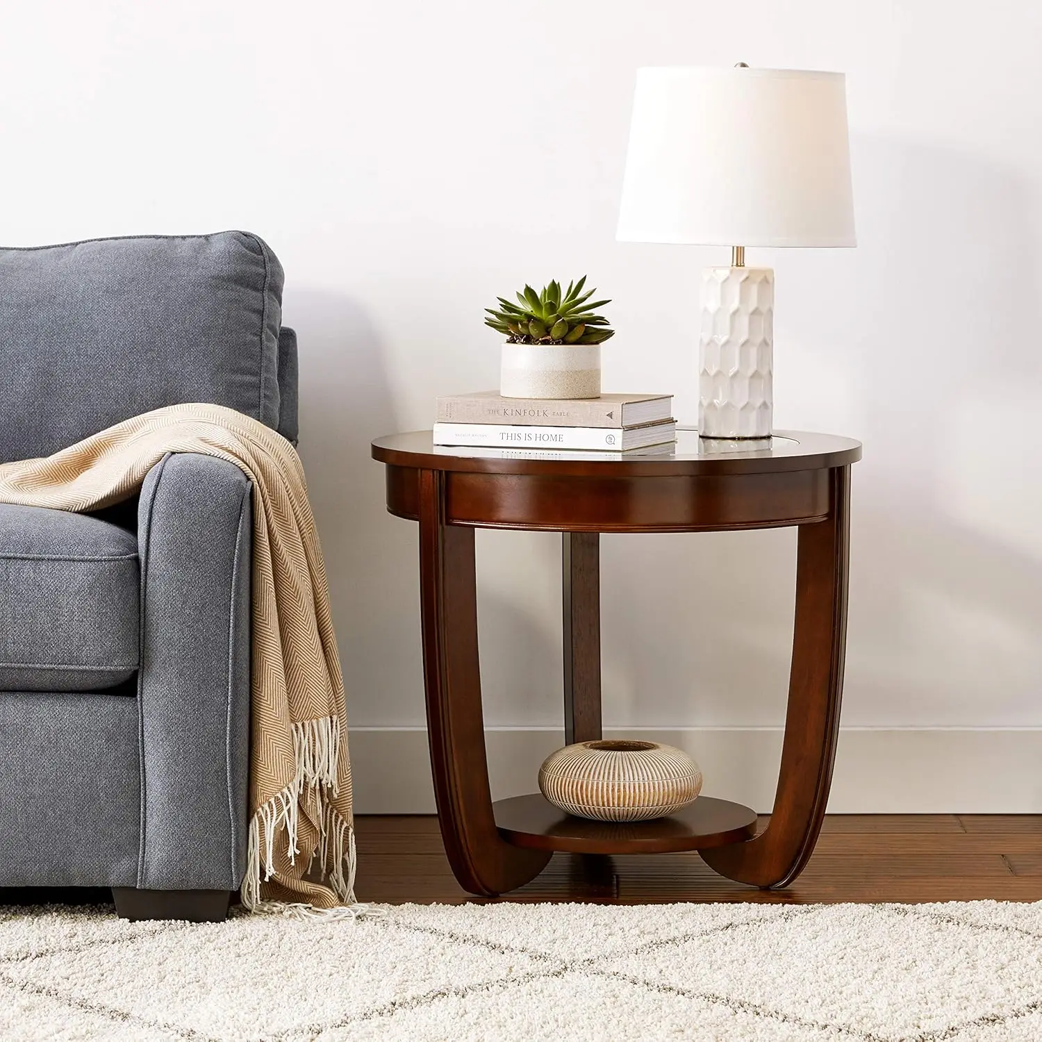 Byrnee End Table, Dark Cherry