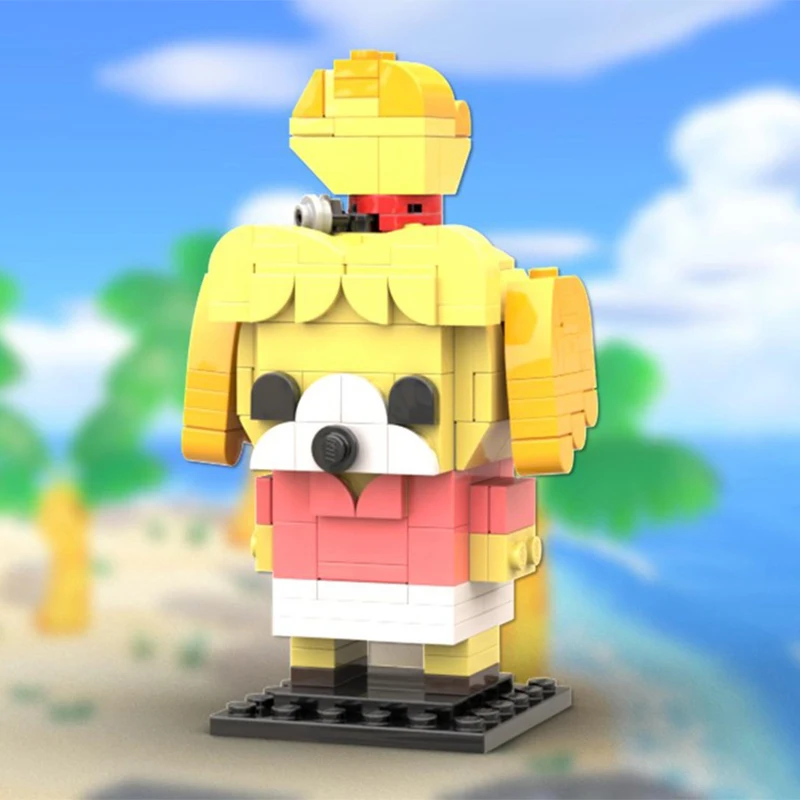 

183 шт. MOC Isabelle Animales Crossing Brickheadz строительные блоки Рождественский подарок вдохновляет инновационный дизайн DIY для творчества