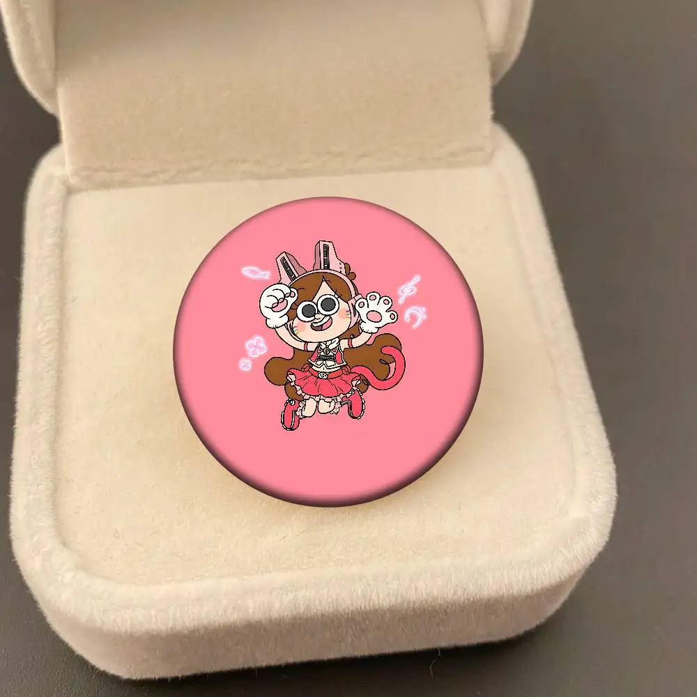 مابل P-Pines دبابيس الإبداعية مضحك وجه مبتسم جولة المفاجئة في بروش شارة ظهره قبعة اكسسوارات مجوهرات هدايا #5