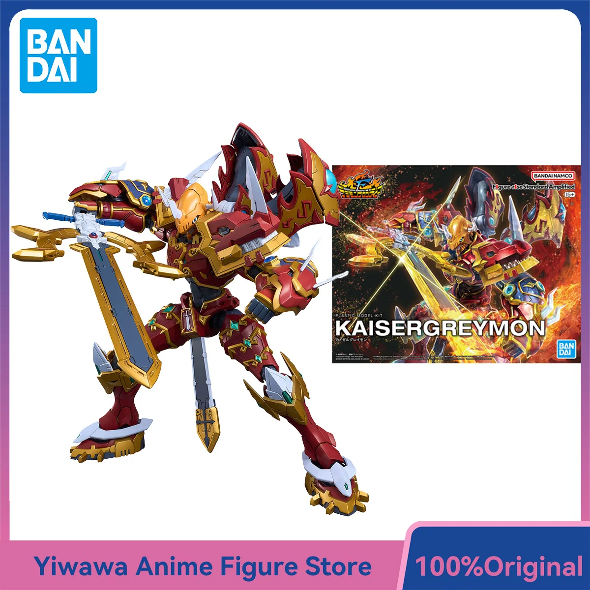 

In Stock Bandai Figure-Rise Standard Digimon Kaisergreymon Anime Figures Assembly Model Kit Fine Collectible Model Toys